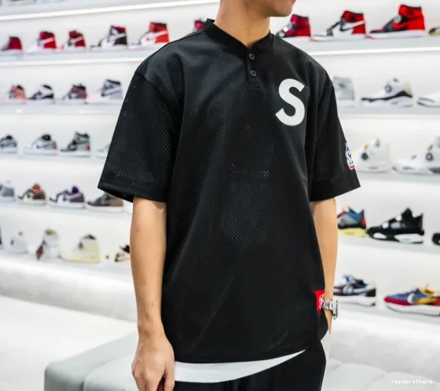 BASEBALL S ¥209 HENLEY 24FW LOGO TEE 0708